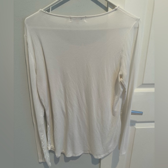 Calvin Klein Long Sleeve White Tee, size M - Picture 2 of 5